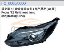 For FORD SERIES 2012 FOCUS SEDAN HEAD LAMP 8LINES BLACK XENON