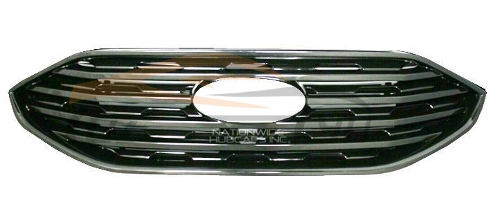 For FORD SERIES 2019-2020 EDGE GRILLE HORIZONTAL STRIPE BRIGHT