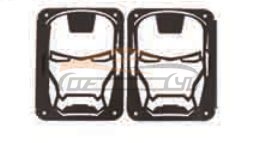 For JEEP SERIES 2007-2017 WRANGLER JK IRON MAN STYLE TAIL LAMP COVER