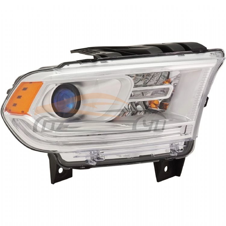 For DODGE SERIES 2014-2020 DURANGO HEAD LAMP HALOGEN, W/O LED DRL, W/CHROME TRIM 2014-2020