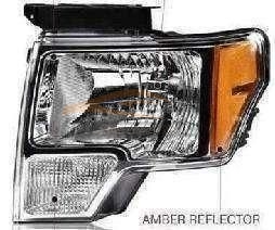 For FORD SERIES 2009-2014 F150 HEAD LAMP BLACK COVER/ WHITE