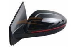 For CHEVROLET SERIES 2019 CRUZE DOOR MIRROR, 5LINE WITH HEATING FUNCTION, BLACK TEXTURE, RED LINE