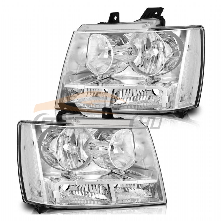 For CHEVROLET SERIES 2007-2014 TAHOE HEAD LAMP W/CHROME STRIP HALOGEN