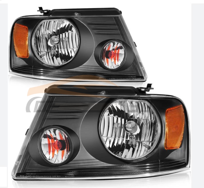 For FORD SERIES 2004-2008 F150 HEAD LAMP BLACK W/YELLOW