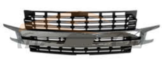 For CHEVROLET SERIES 2019-2022 SILVERADO GRILLE BLACK /CHROME