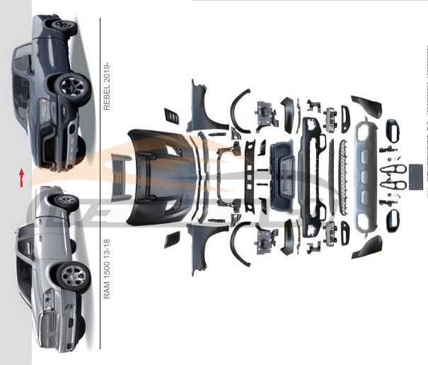 For DODGE SERIES 2013-2018 1500 CLASSIC 18升级