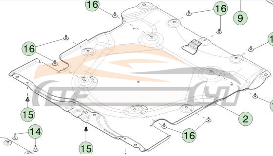 For TESLA SERIES CYBERTRUCK 2024-2028 FRONT ENGINE UNDER COVER 0