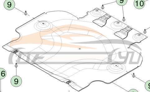 For TESLA SERIES CYBERTRUCK 2024-2028 REAR MOTOR LOWER GUARD