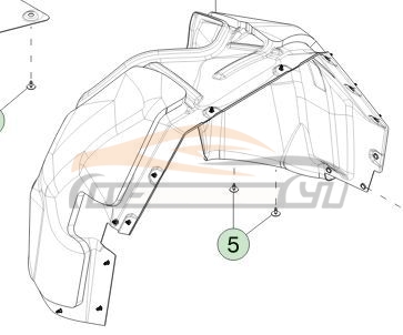 For TESLA SERIES CYBERTRUCK 2024-2028 FRONT INNER FENDER