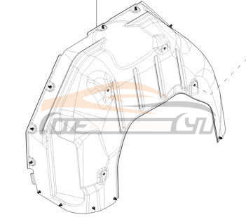 For TESLA SERIES CYBERTRUCK 2024-2028 REAR INNER FENDER