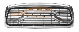For DODGE SERIES 2003-2005 RAM GRILLE, CHROME WITH LIGHT