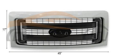 For FORD SERIES 2009-2014 F150 GRILLE CHROME+BLACK