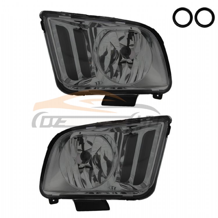 For FORD SERIES 2005-2009 MUSTANG HEAD LAMP CHROME WITH CLEAR REFLECTOR