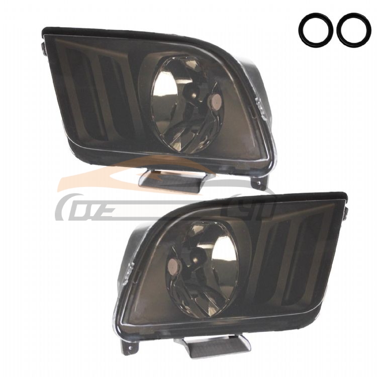 For FORD SERIES 2005-2009 MUSTANG HEAD LAMP BLACK WITH CLEAR REFLECTOR